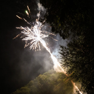 Feuerwerk bei Hochzeit